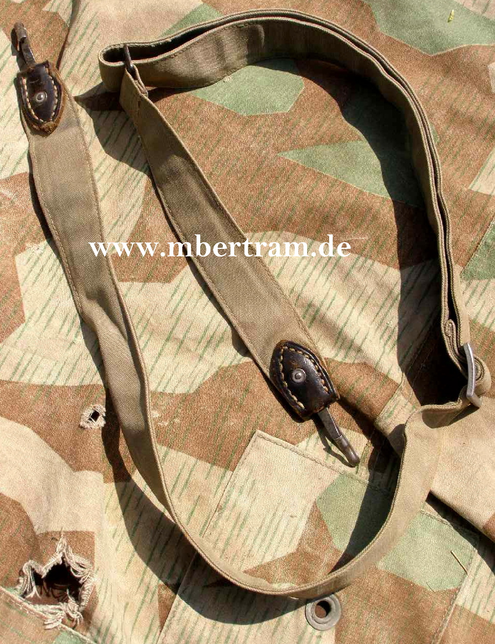 Waffen SS oder Wehrmacht Brotbeutel Riemen, hellgrün