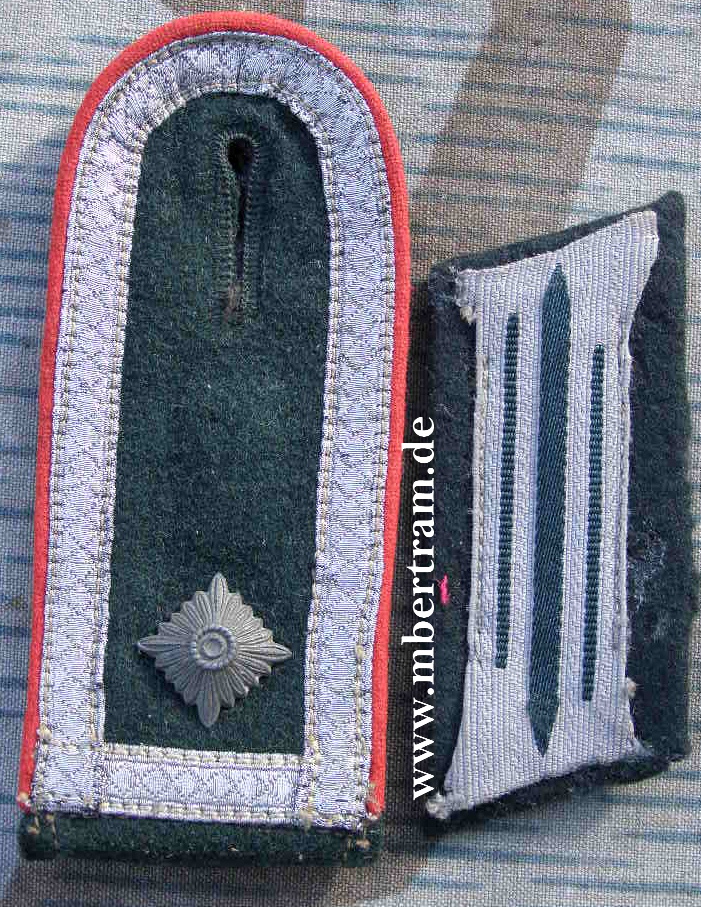 Kragenspiegel, Schulterklappe Feldwebel Artillerie
