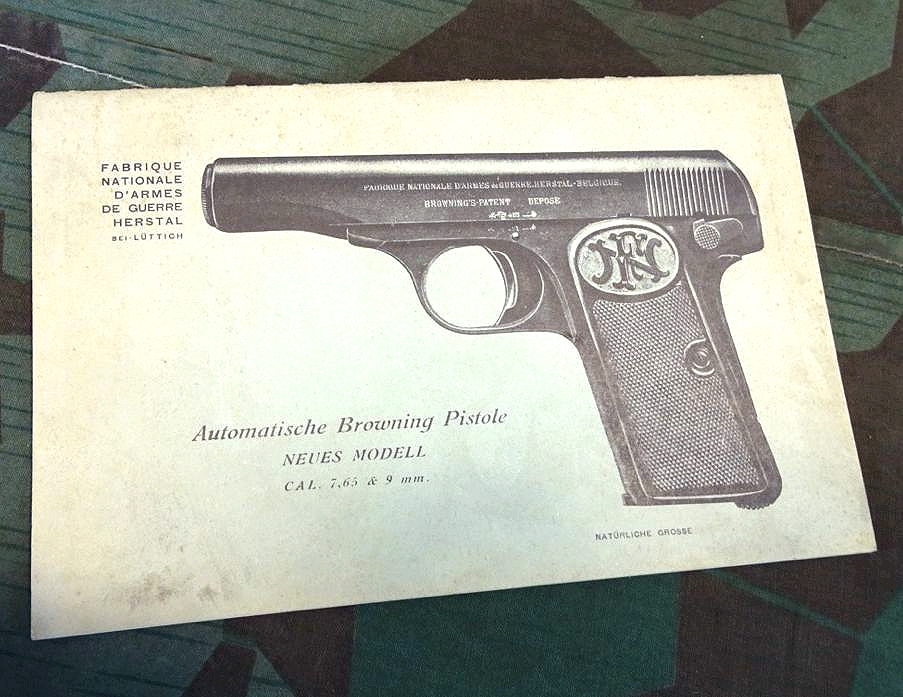 Nachdruck der Anleitung FN Browning, neues Modell, 9 mm und 7,65 mm 