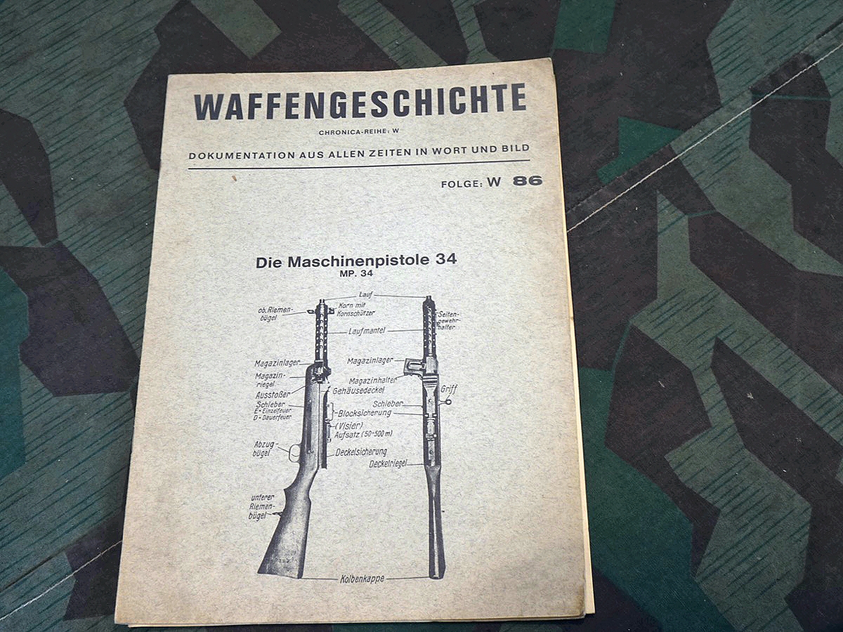 Heft Waffengeschichte Die Maschinenpistole MP 34