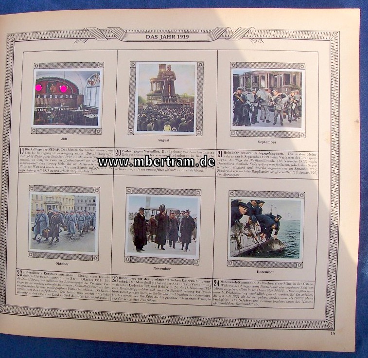Zigarettenbilder Album "Die Nachkriegszeit 1918-1934"