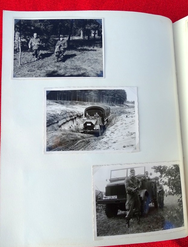 Fotoalbum , frühe Bundeswehr, Tarnanzüge, Panzer, Hubschrauber, Noratlas, Borgwart