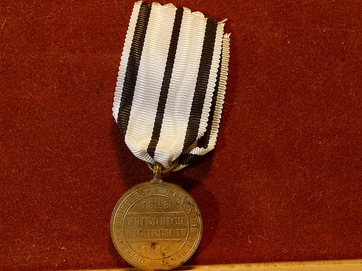 Hohenzollern Denkmünze Vom Fels zum Meer 1848 – 1849 mit Nachkriegs Band