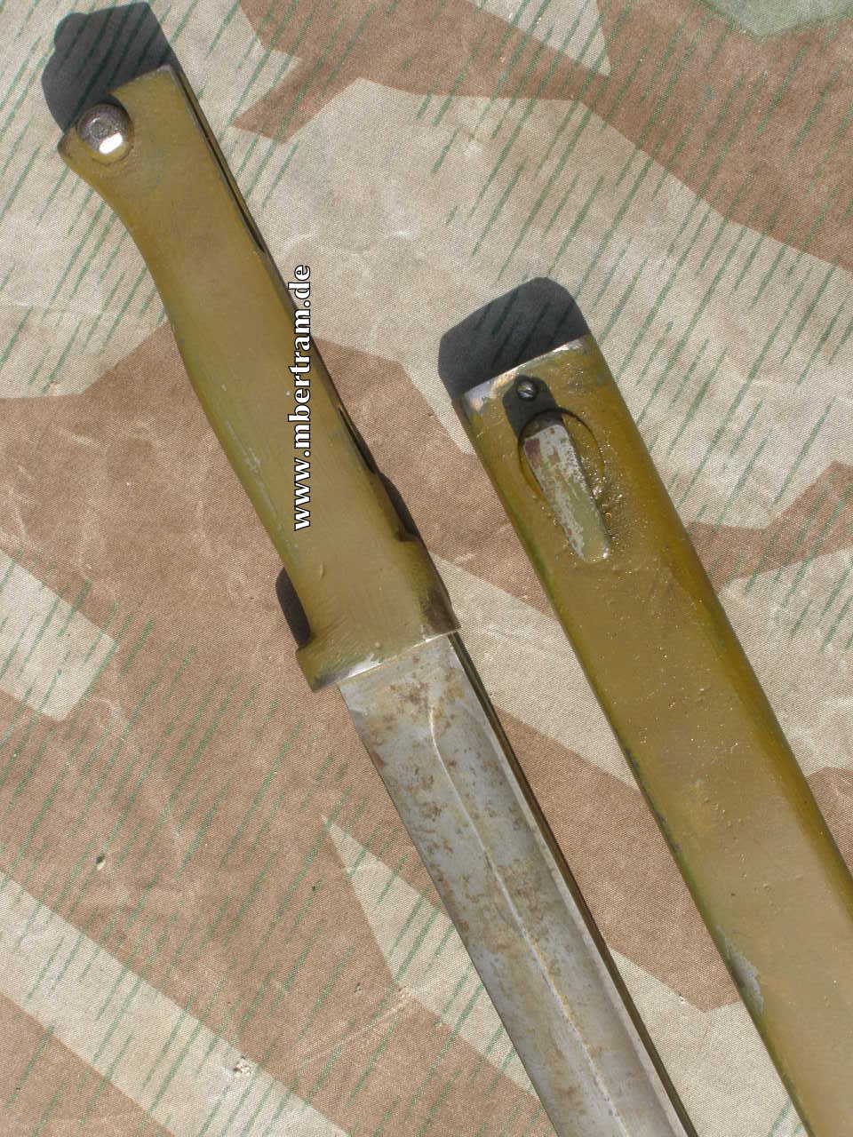 ERSATZ BZW. NOTBAJONETT 1.WELTKRIEG. Ganzmetallgriff