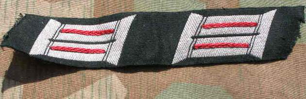 Kragenspiegel, Wehrmacht, Artillerie, gewebt, 2 gleiche