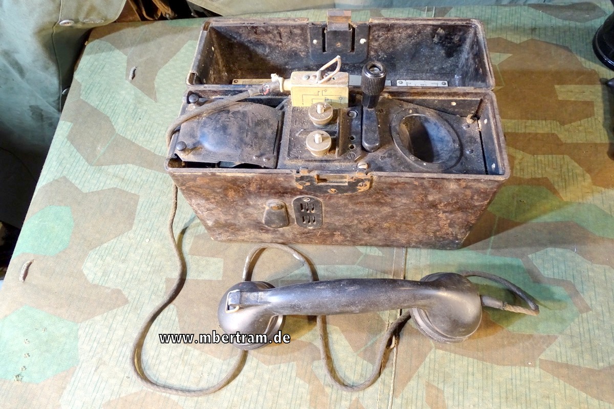 Wehrmacht / Waffen SS frühes Feldtelefon von 1940/41