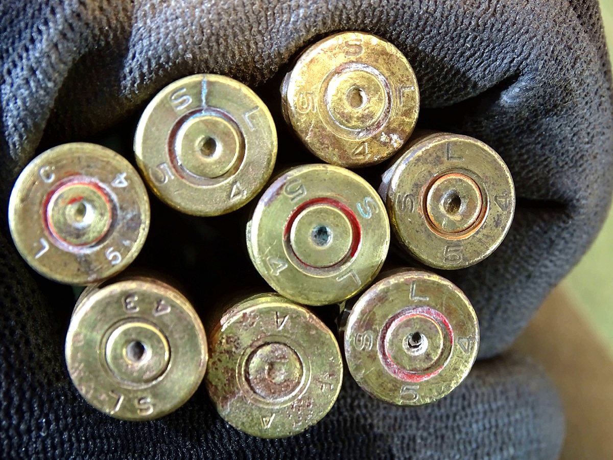 8 Stück US 2. Weltkriegs Standartmunition Kaliber 30-06 Hst.: SL 43/45 mit Ladeclip