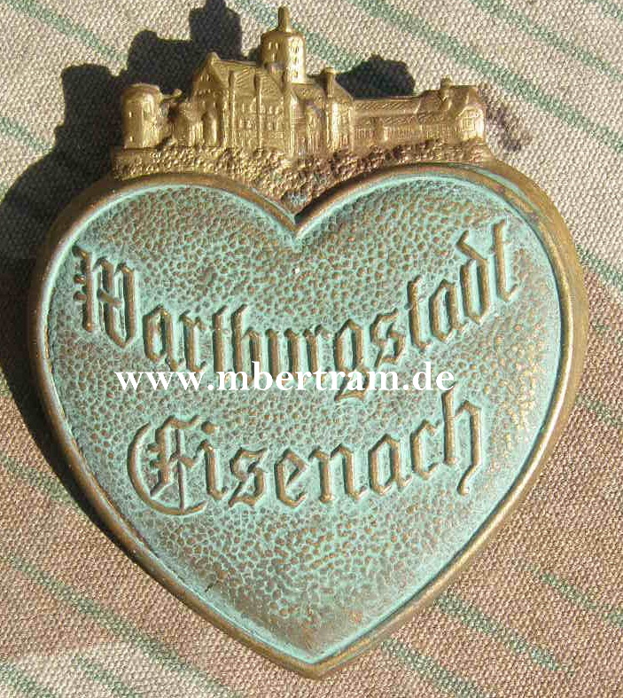 Abzeichen Wartburgstadt Eisenach 1935 , Blechabzeichen