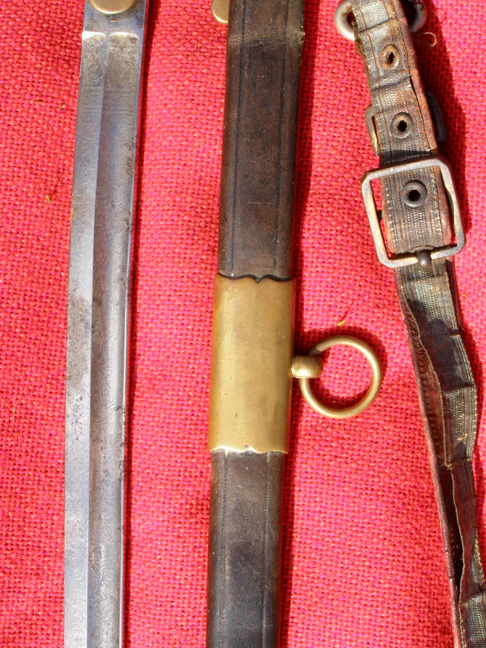10385-3 Infanterie Offizierssäbel, Löwenkopfgriff, Lederscheide um 1890, WKC