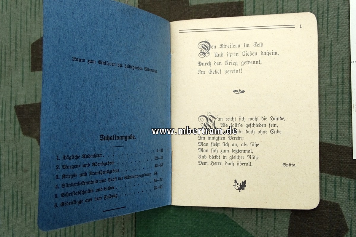 Got mit uns, Soldaten Gebets-  und Andachtsbuch um 1914, 72 S.