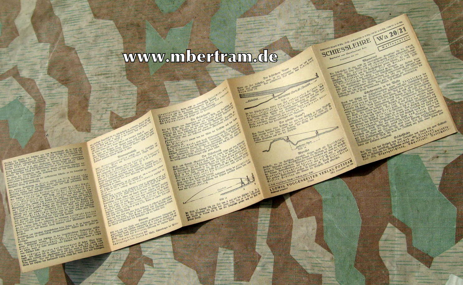 Wehrmacht Schiesslehre Wa 20/21- Waffentafeln, 1943.
