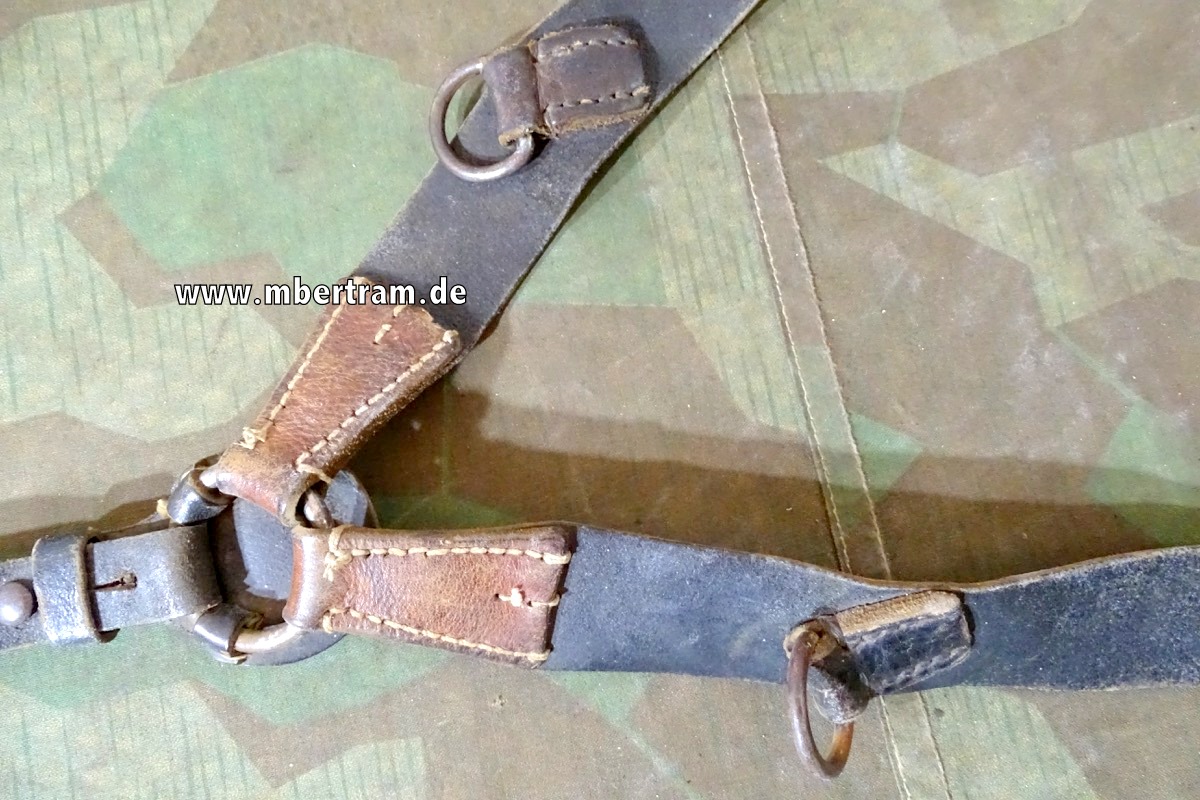 20239-6 Wehrmacht Y-Riemen / Koppeltragegestell, Leder gut beweglich