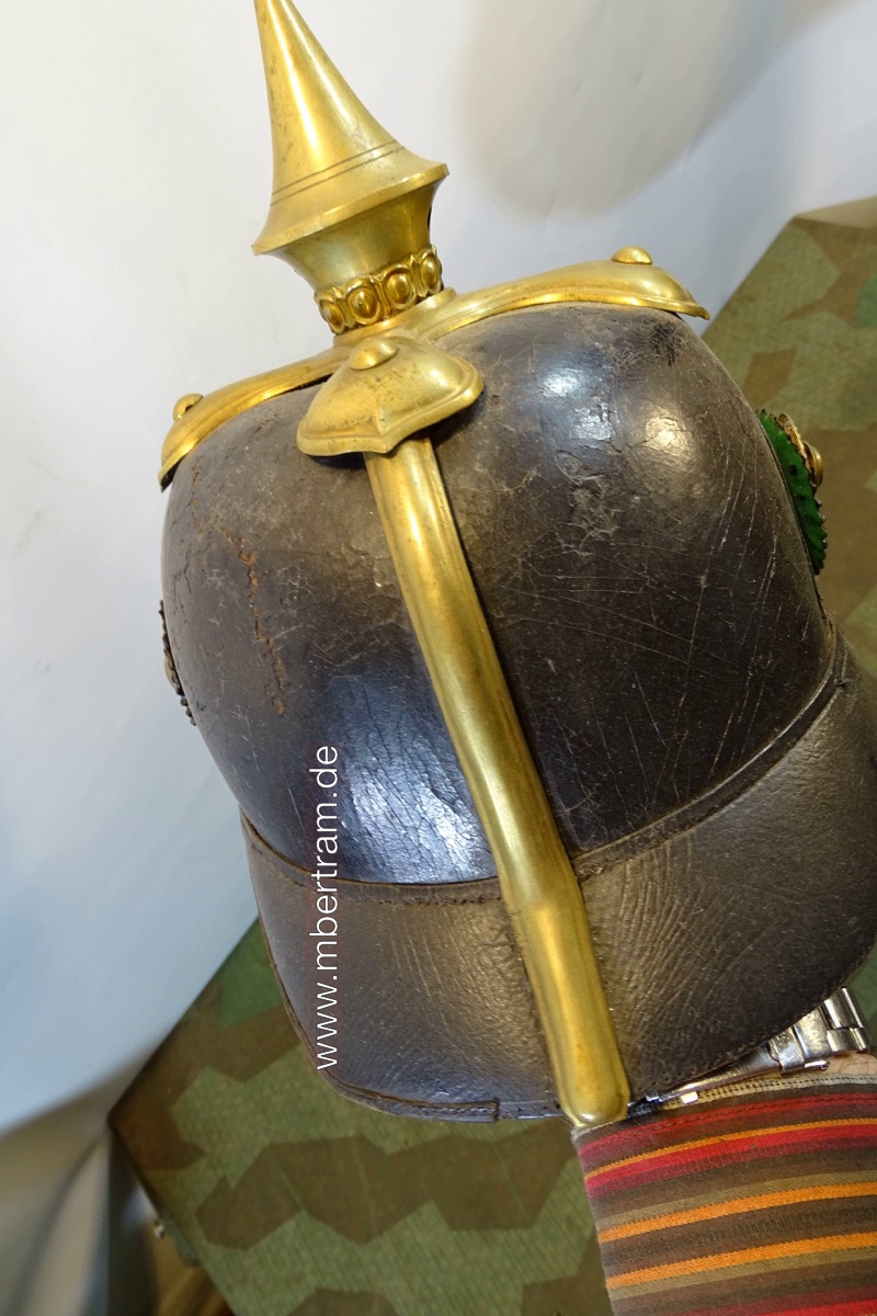 20432-5 Baden Pickelhaube für einen Unteroffizier im Dragoner-Regimenter 20 bzw. 21 oder 22