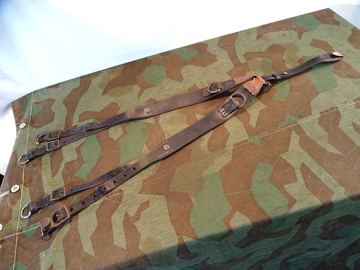 Wehrmacht Y-Riemen / Koppeltragegestell,  schwarzes Leder