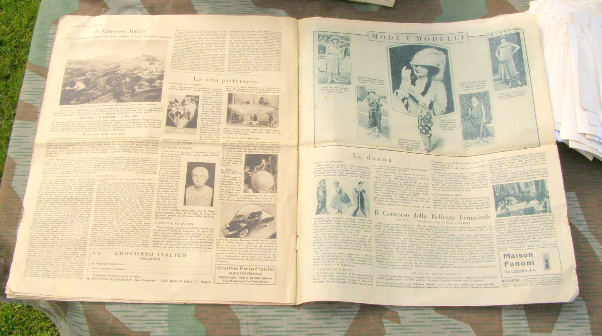 Zeitung Italien " Il Mattino Illustrato" Napoli 7-14 Aprile 1924