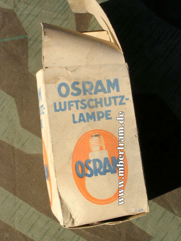 13551-7 Osram Luftschutz Lampe, 25 W, Verpackung, Anleitung