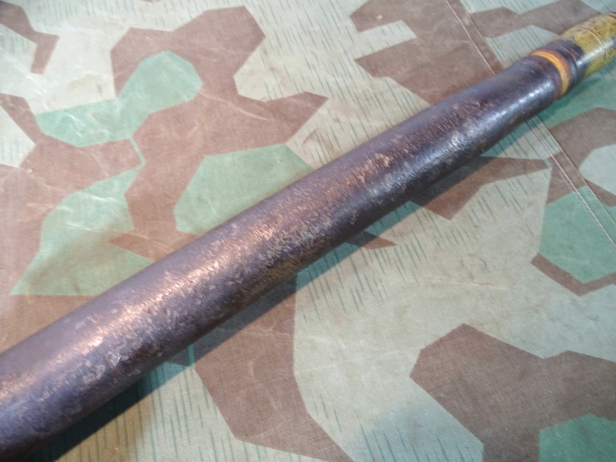 Deko Spreng Granate 3,7 cm Kriegsmarine Flak mit Hülse und Aluzünder , Originallack