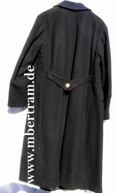 Weimarer Republik, Reichspost Mantel, schwarzer Uniformstoff, blauer Kragen
