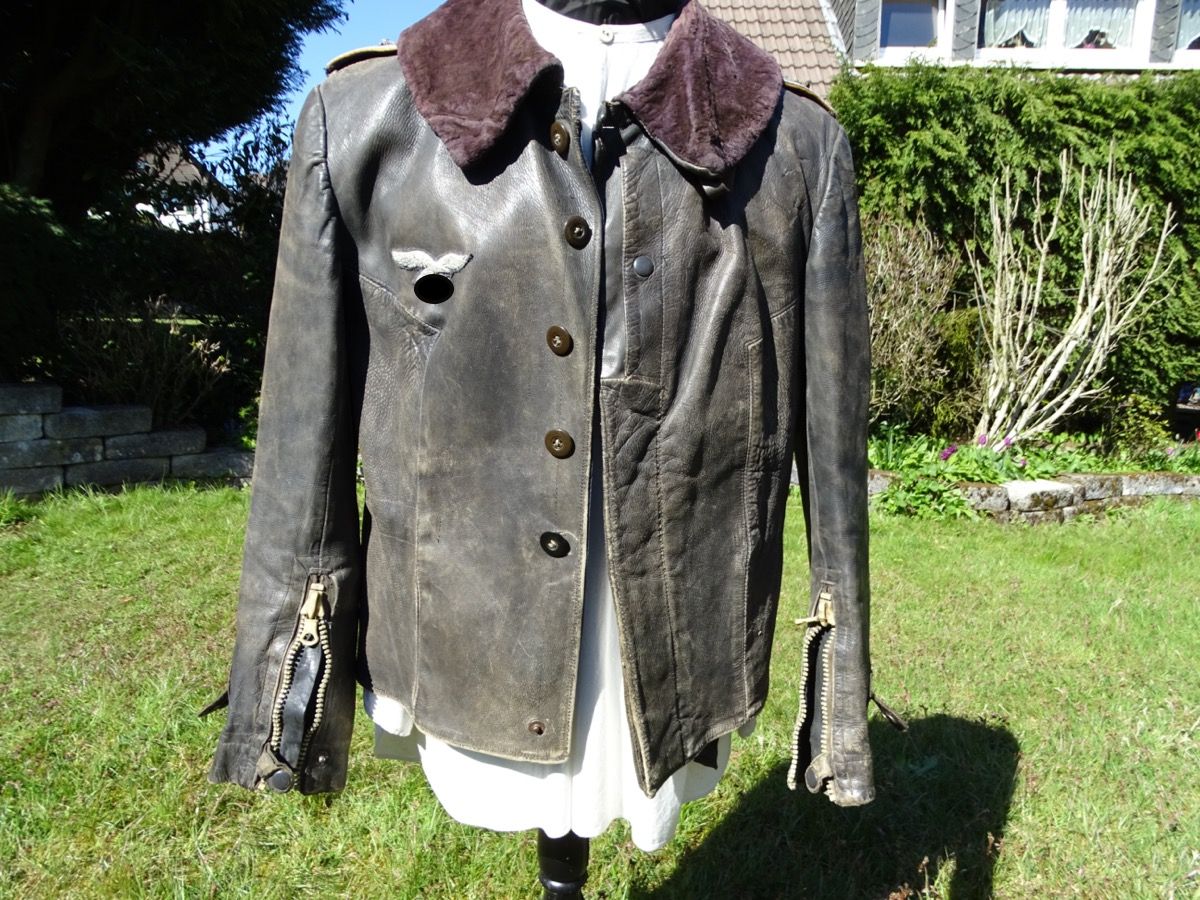 Graue Fliegerjacke für Jagdflieger (Reichsverteidigung) 1944, beheizbar