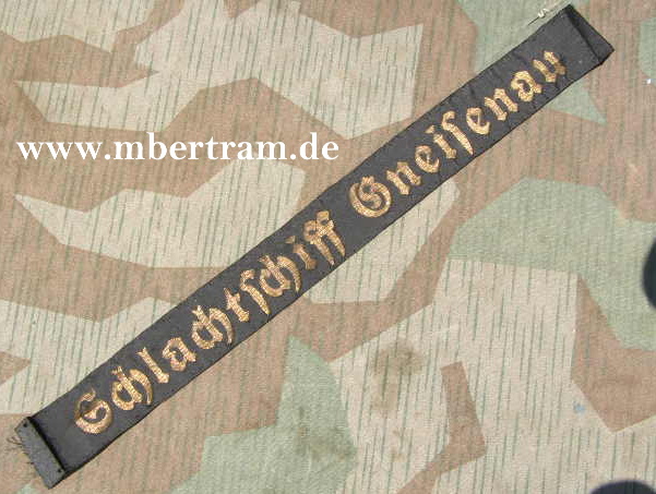 8324-1 Mützenband Kriegsmarine "Schlachtschiff Gneisenau"