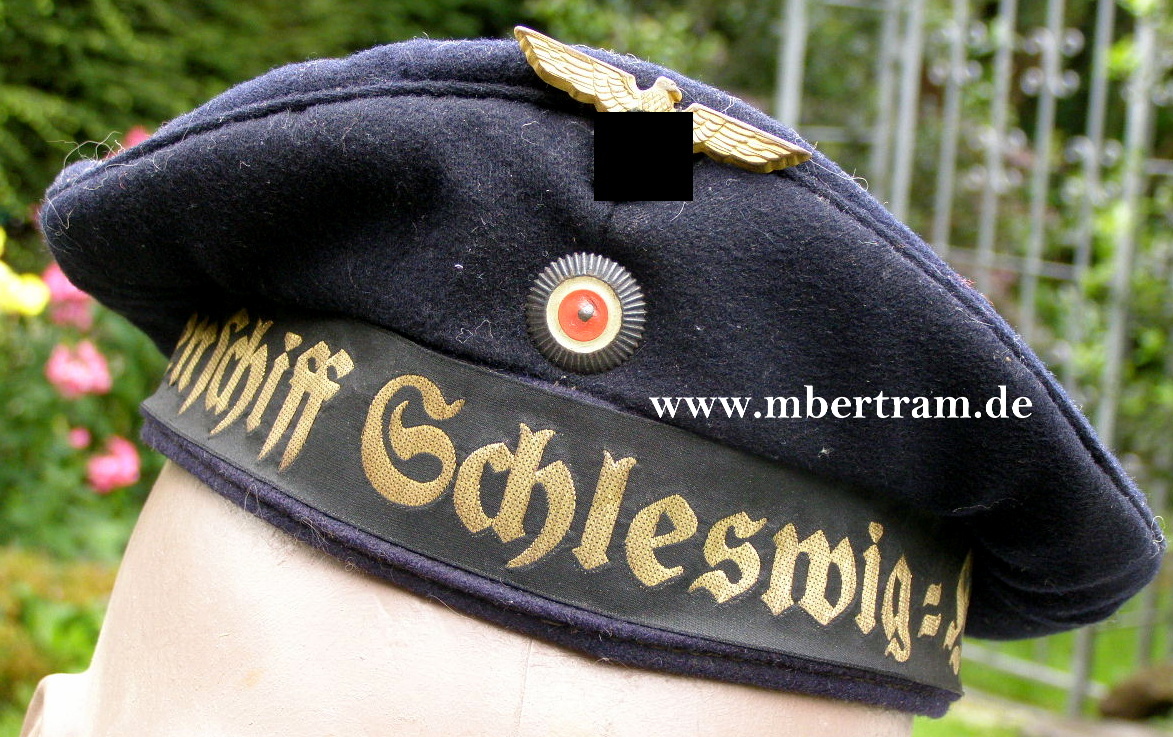 KM Tellermütze "Linienschiff Schleswig-Holstein" um 1935