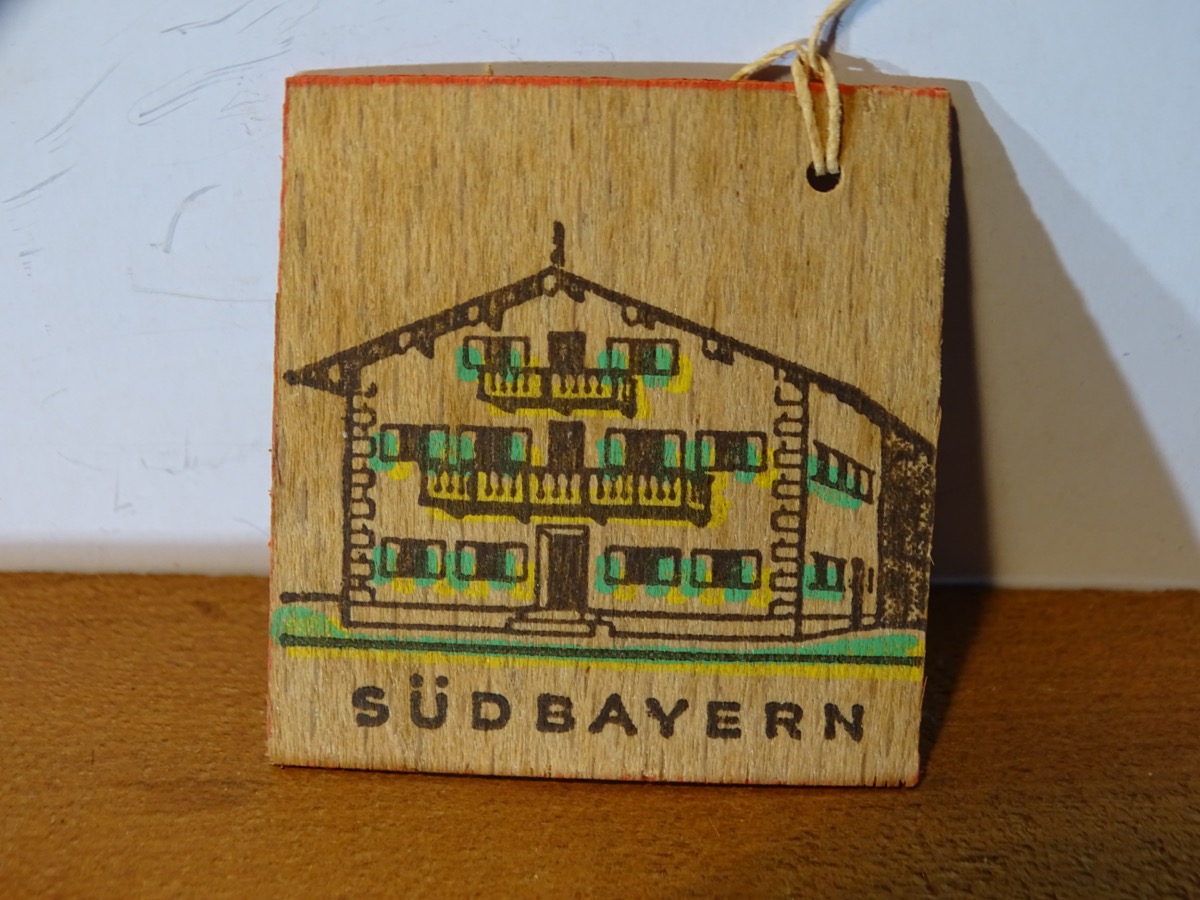 WHW Spendenbeleg Nov. 1942." Südbayern" -Serie Deutsche Bauernhäuser" Holzabzeichen