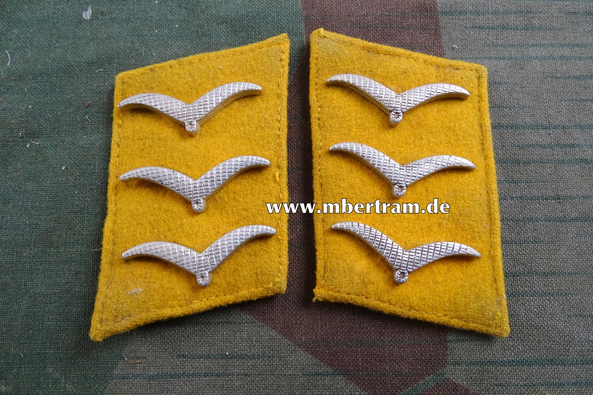 Luftwaffe, Pärchen Kragenspiegel Obergefreiter fliegenden Truppe