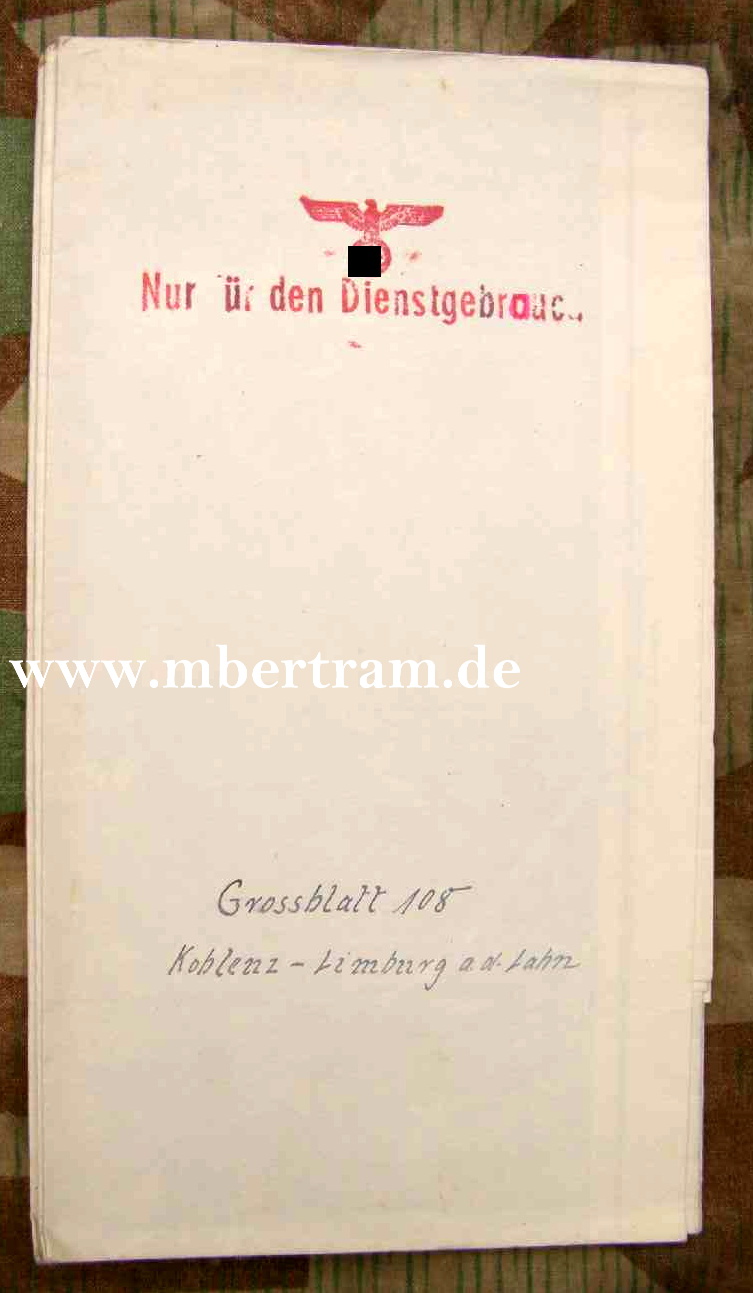 Dienst-Landkarte 1.Pol.WachBtl.6, Koblenz-Limburg a.d.Lahn
