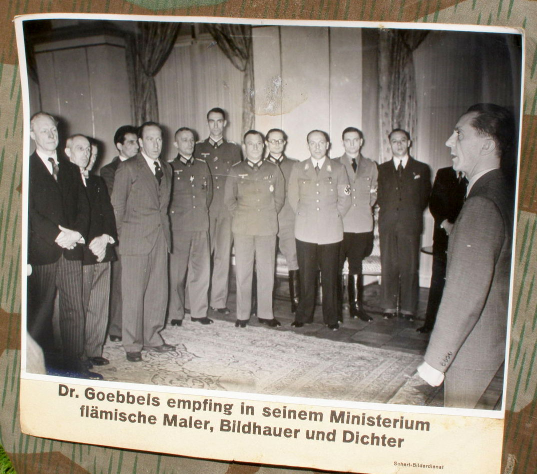 Dr. Goebbels empfing flämische Maler, Bildhauer u. Dichter