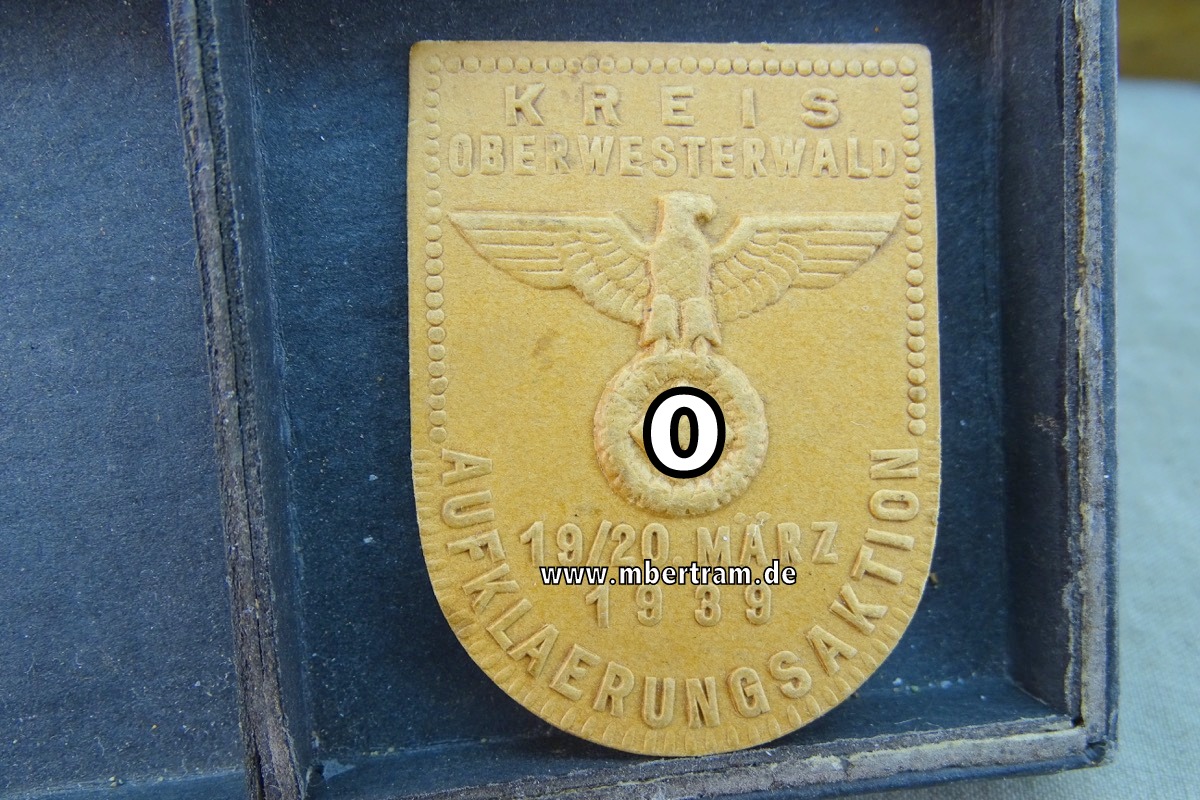 Veranstalltungsabzeichen  " Aufklaerungsaktion Kreis Oberwesterwald 19/20. März 1936"