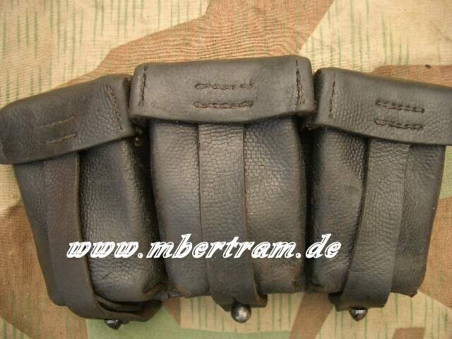 K98 3er Munitionstasche "Johann Röhlich, Wien 101 1940"