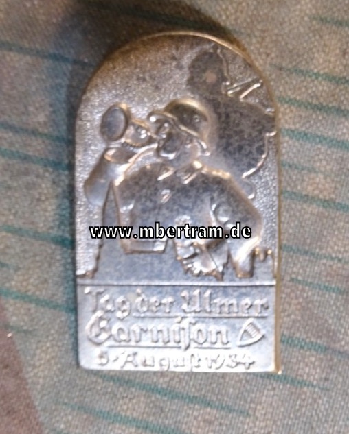 "Tag der Ulmer Garnison 4. August 1934" Messing mit Nadel