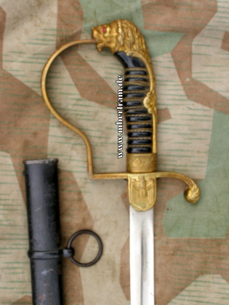 Wehrmacht Löwenkopf Offizierssäbel, Hst.: "WKC SG"