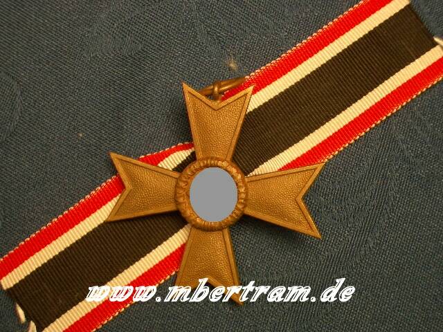 KRIEGSVERDIENSTKREUZ 2. KL. 39, o. Schwerter, Band, o.Hst.