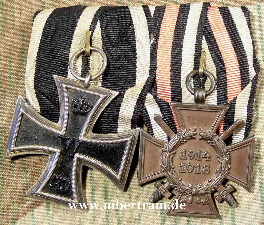 2er ORDENSSPANGE: EK 2 1914, EHRENKR. F. FRONTK.