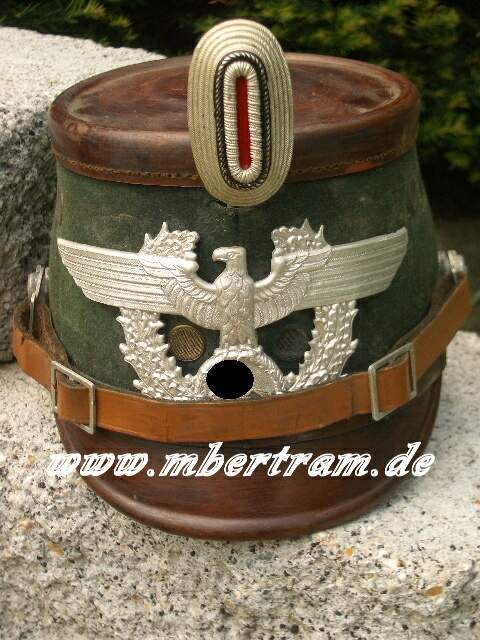 Polizei Tschako, Gendarmerie 1934, Lubstein, Berlin, EREL ."