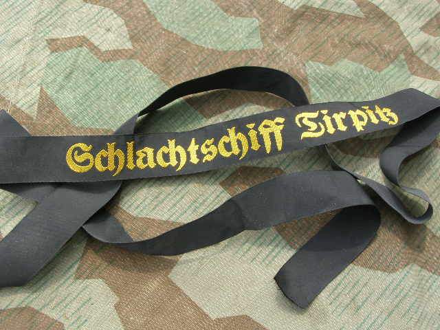 Mützenband Kriegsmarine "Schlachtschiff Tirpitz" Repro