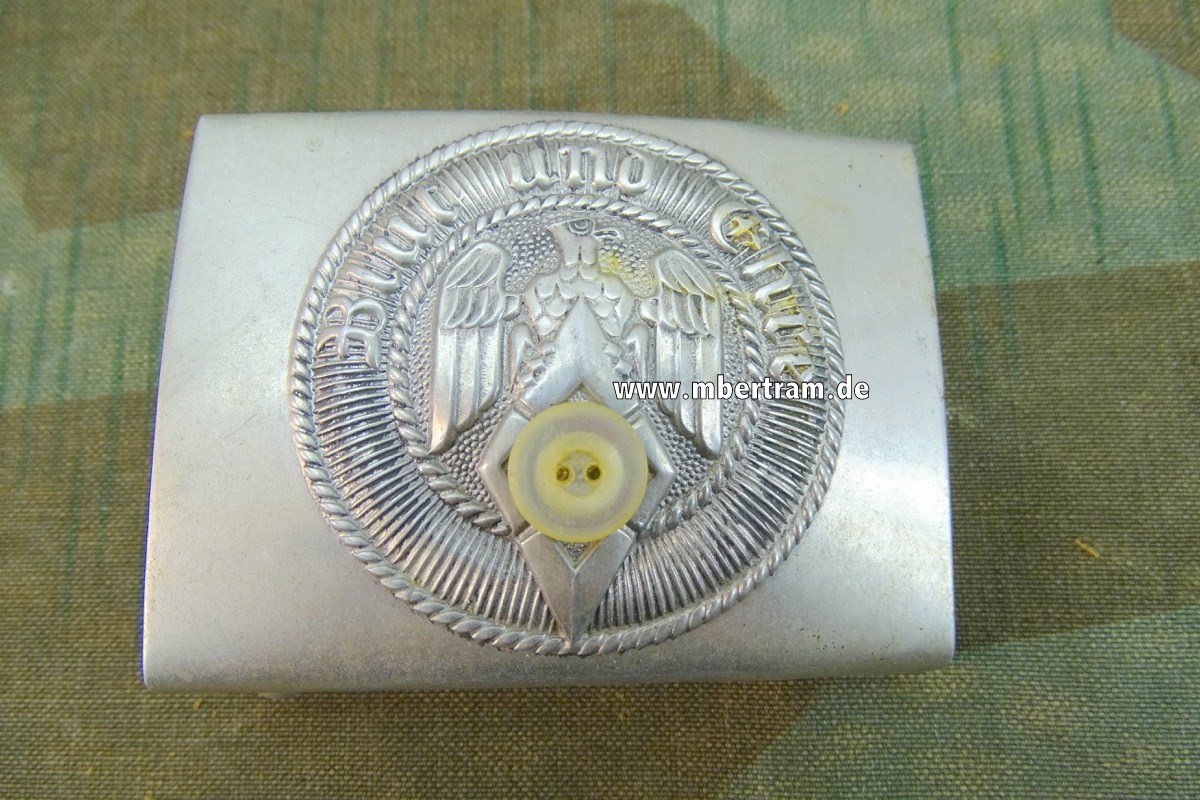 Hitlerjugend Koppelschloss Aluminium , Durchgeprägt,  RZM M 4/44