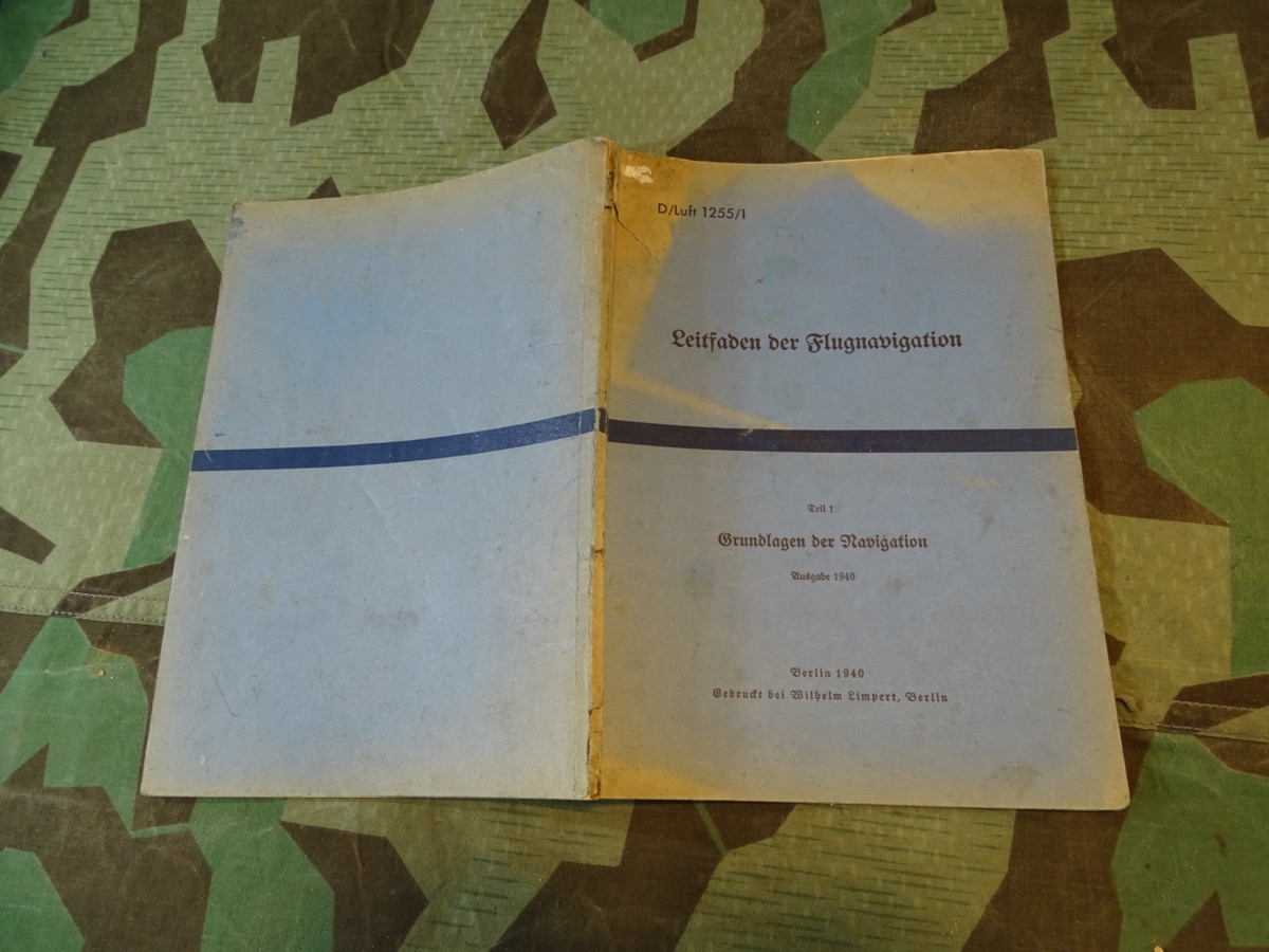 Dienstvorschrift D/ Luft 1255/1, Leitfaden der Flugnavigation Teil 1 Ausgabe 1940, Kampffliegerstaffel 2/806 1943
