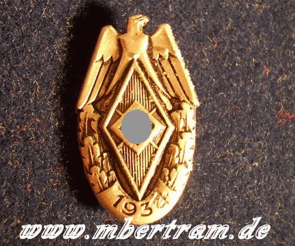 REICHSJUGENDWETTKAMPFABZEICHEN 1936 ALUMINIUM