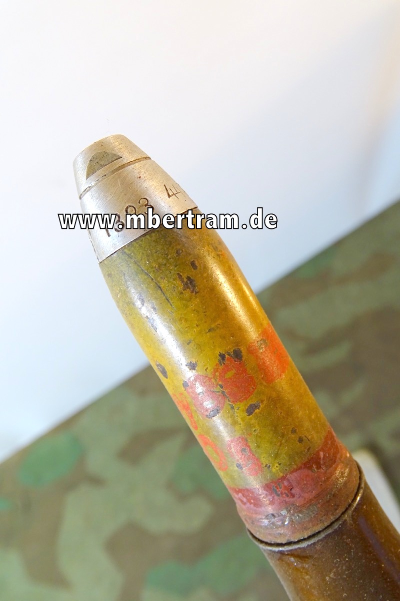2cm Spreng Flak Granate mit Hülse, Pulversack und Aluzünder, TOP Erhaltung