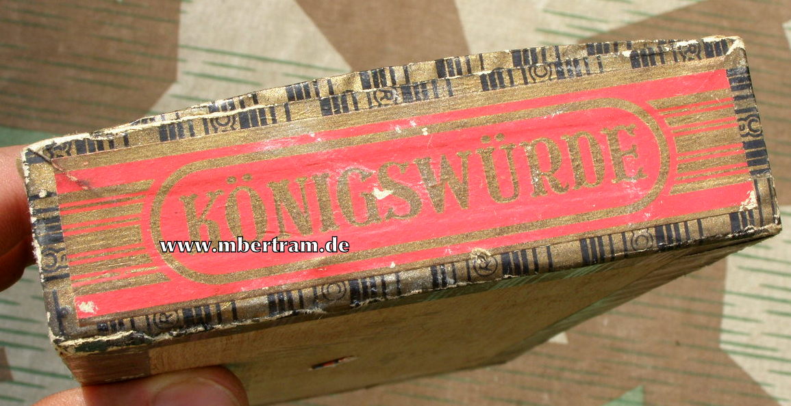 Zigarren Kiste, 50 Stück "Königswürde" , um 1939