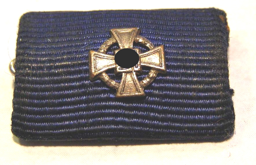 1er Bandspange: Treudienst Ehrenzeichen, aufgel. Miniatur