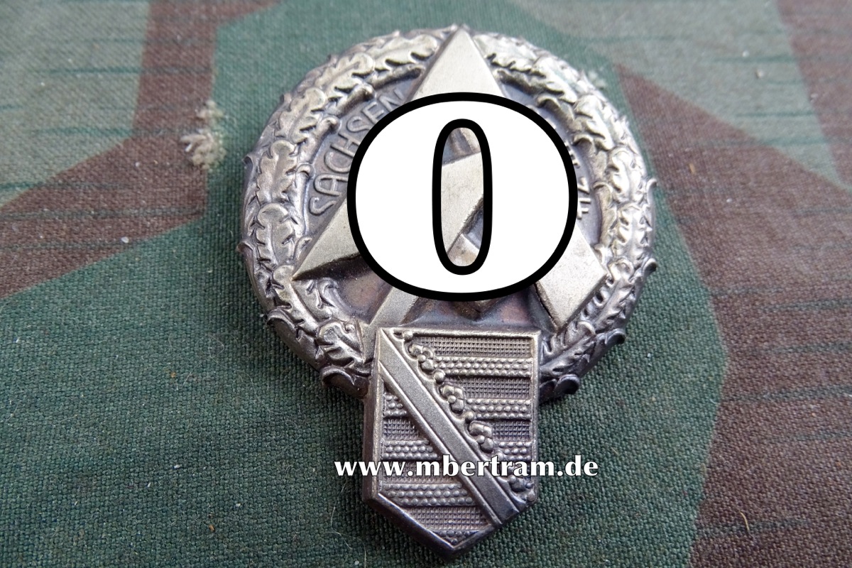 SA Treffen Sachsen 25. III. 34, Buntmetallabzeichen hohlgeprägt an Nadel