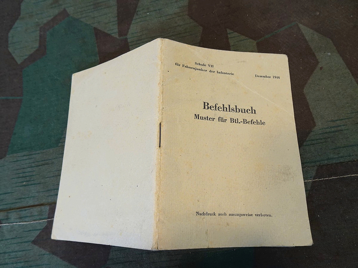 Dienstanweisung Befehlsbuch, Muster für Btl. Befehle. 1944