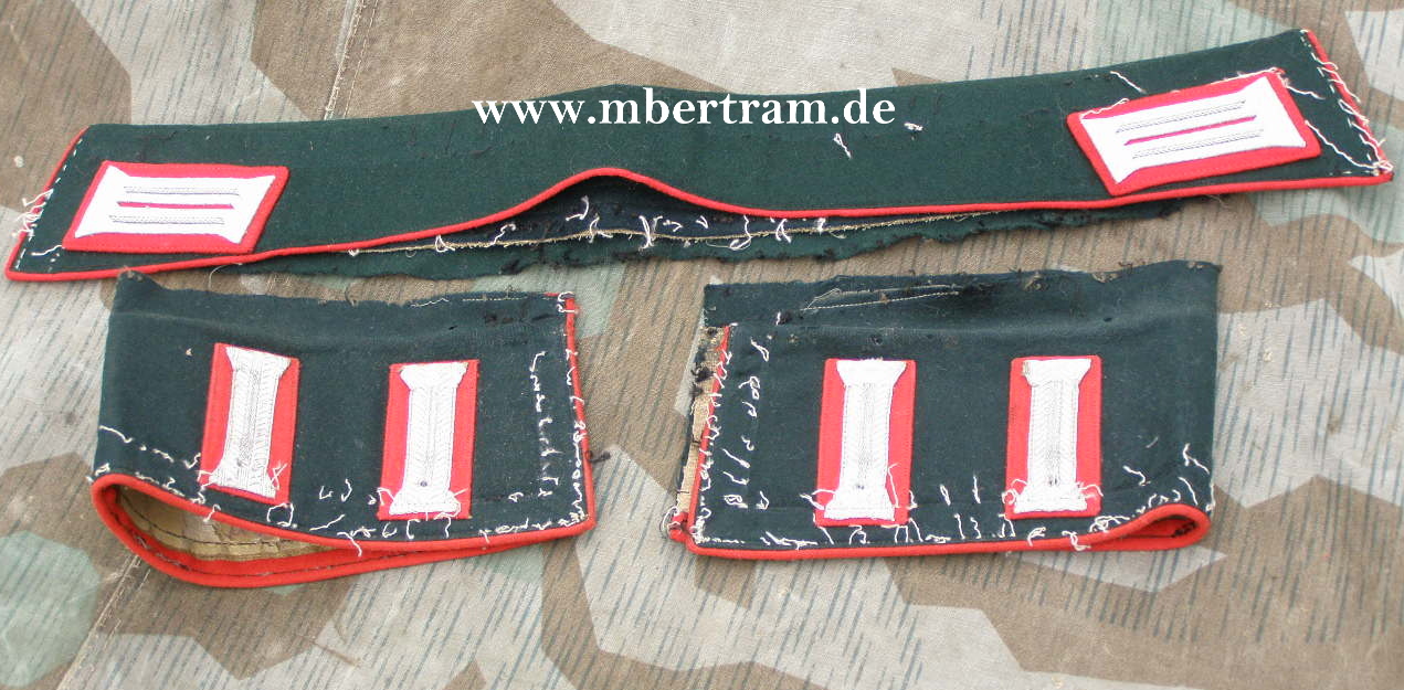 Uniformkragen,Ärmelaufschläge Uffz. Waffenrock Artillerie