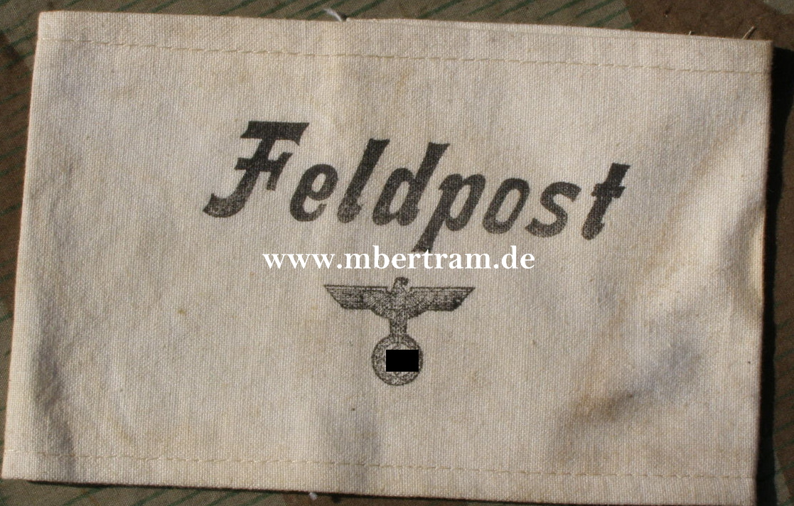 Waffen SS / Wehrmacht Armbinde " Feldpost" ca.1944/45