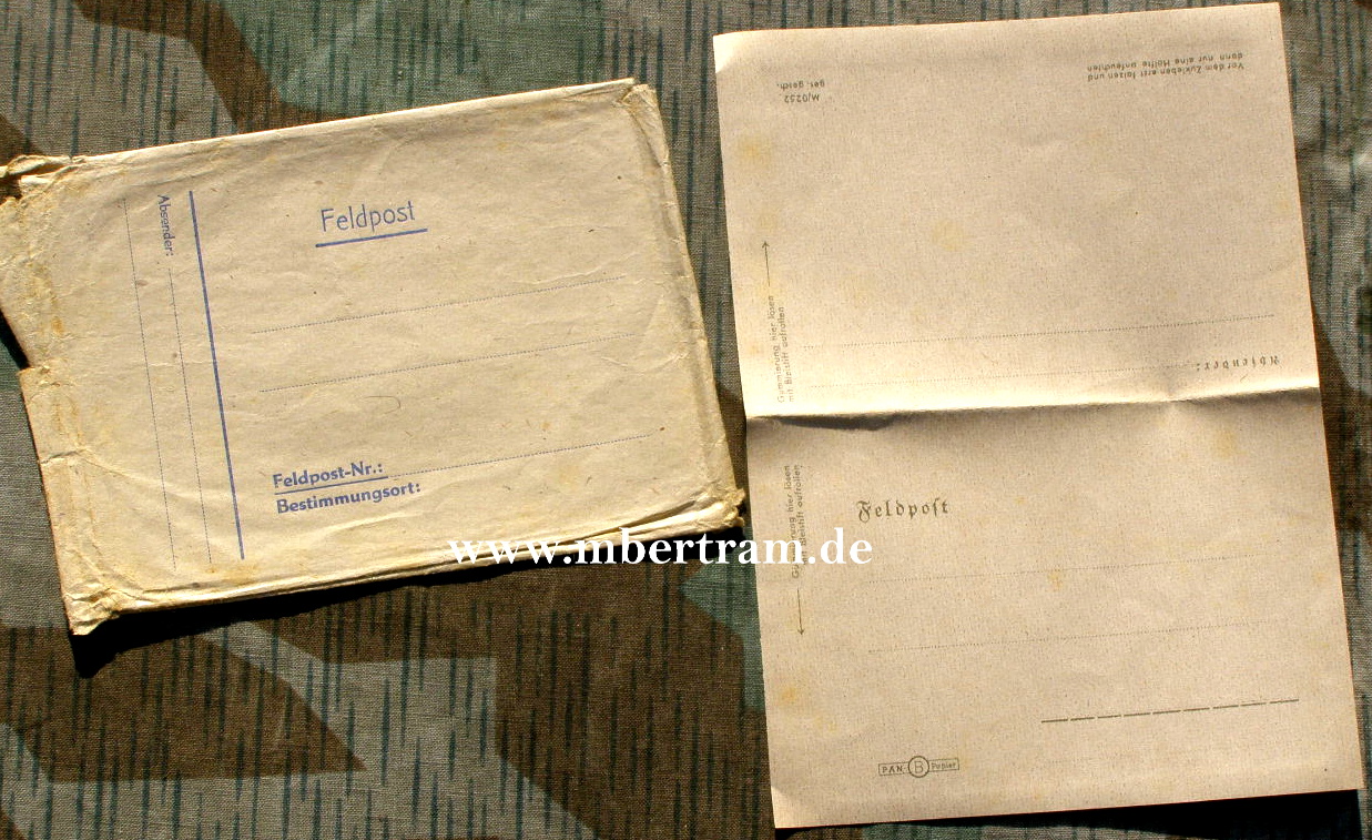 Feldpostbrief mit Umschlag, Blanko