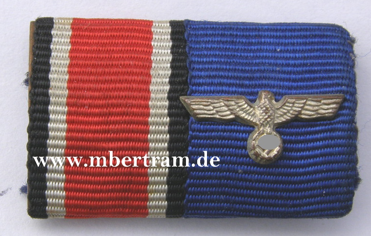 2er Bandspange EK 2 1939, WH Di.Ausz. 4 J. m. Hoheitsadler.