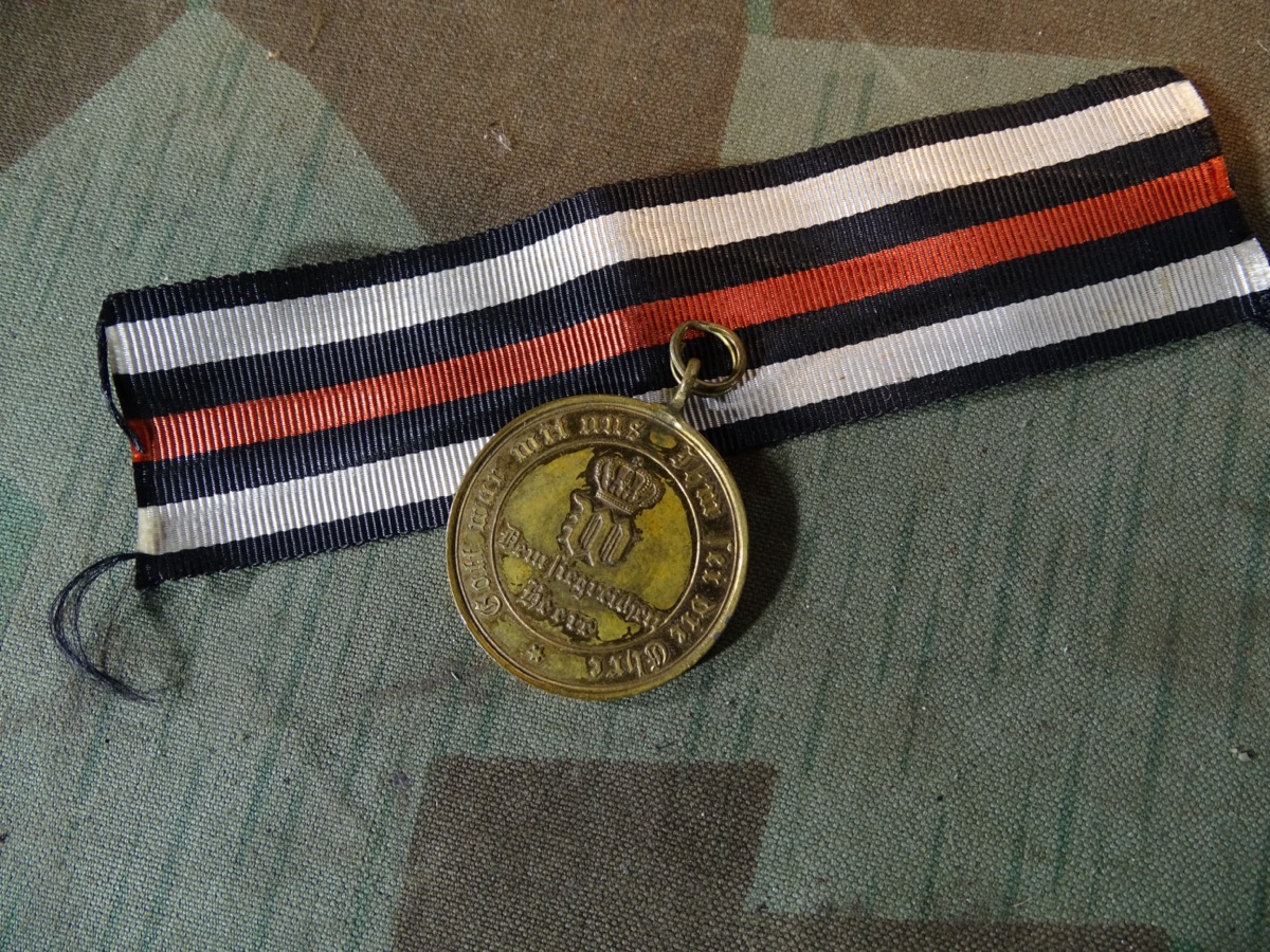 Kriegsdenkmünze 1870/71, Buntmetall mit Band